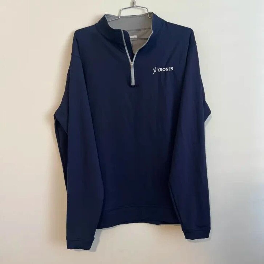 PETER MILLAR  Navy 1/4 Zip Golf Pullover Long Sleeve Stretch Men’s L